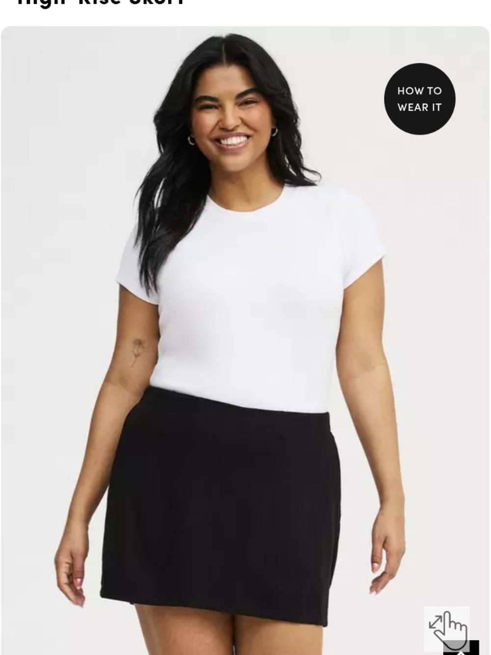 Torrid Black High Rise Skort